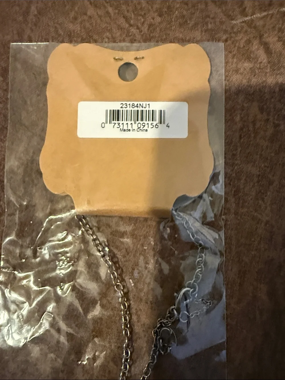 Justin Boots Kids Silver Necklace with Brown Leather Bracelet